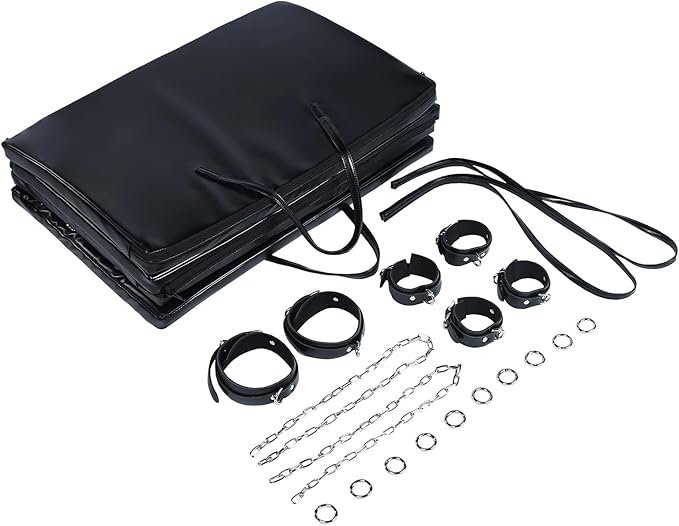 Sex Bondage BDSM Restraints Kit Furniture-PU Leather Fetish Restraints System - Image 4