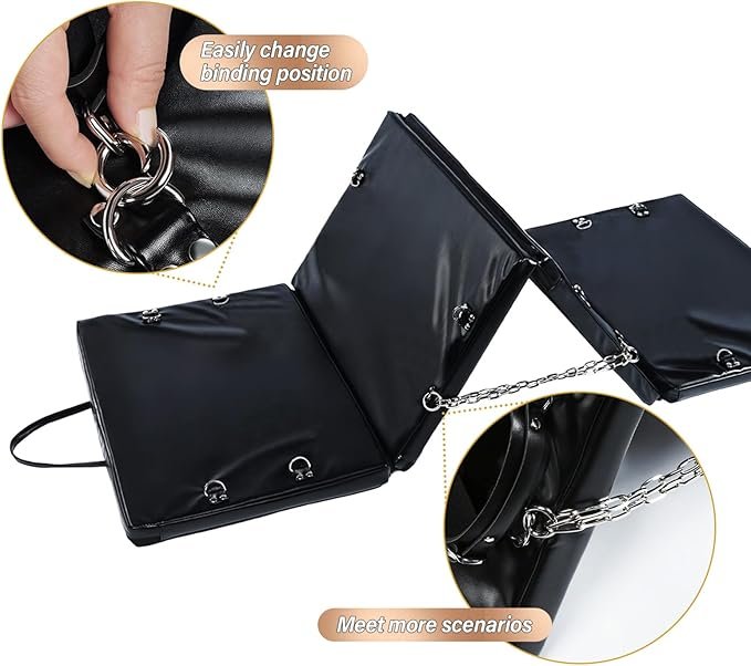 Sex Bondage BDSM Restraints Kit Furniture-PU Leather Fetish Restraints System - Image 2